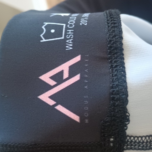 NWT Modus Apparel feel better do better pink and black leggings size XS - Picture 5 of 9